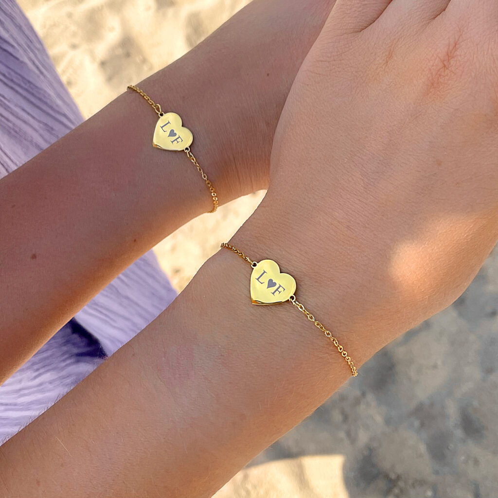 gouden moeder & dochter armbanden