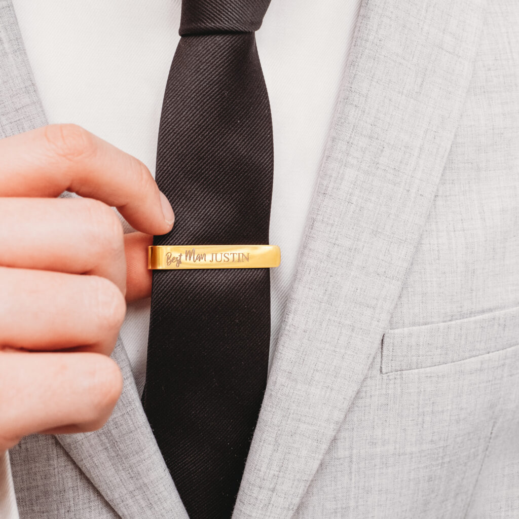 gouden dasspeld best man