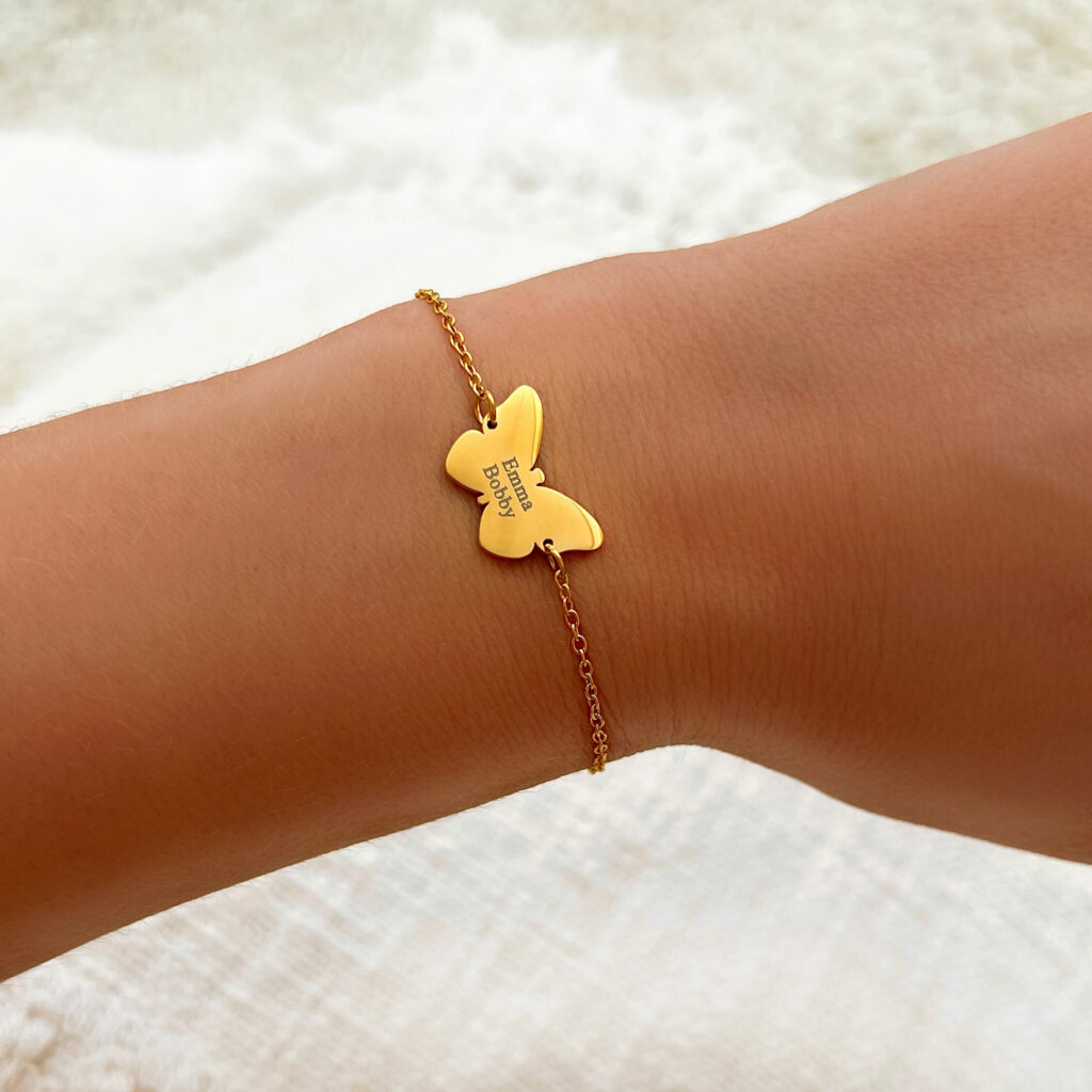 gouden armband vlinder