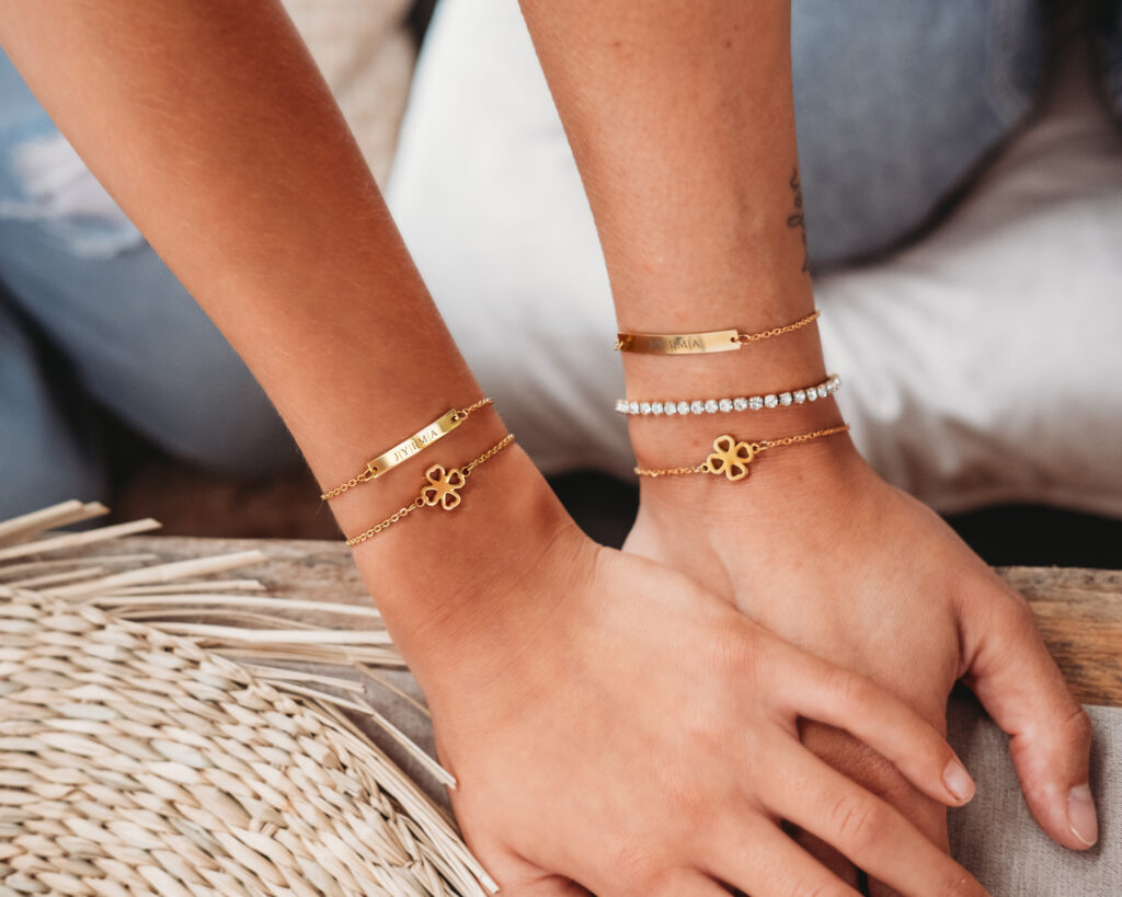 moeder & dochter armbanden goud