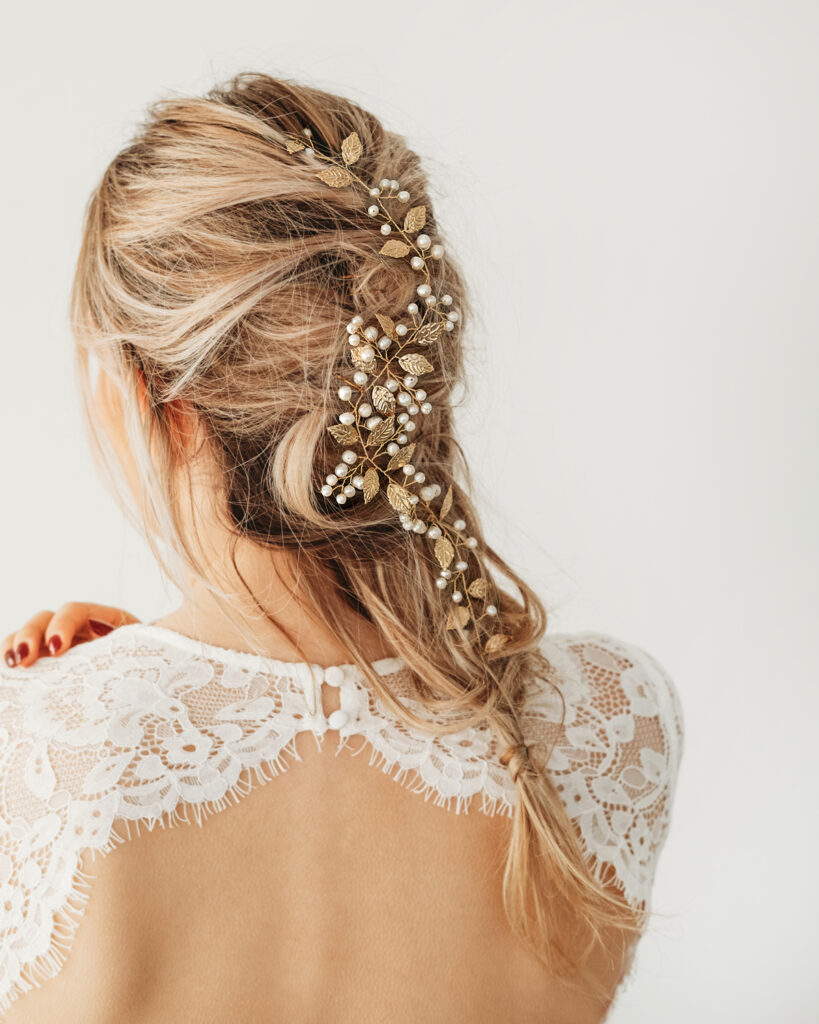 haaraccessoires bruid goud