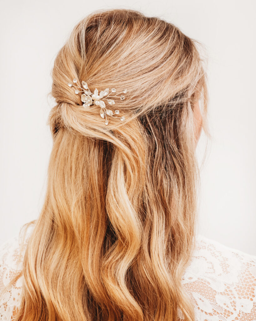 haarpin crystal zilver