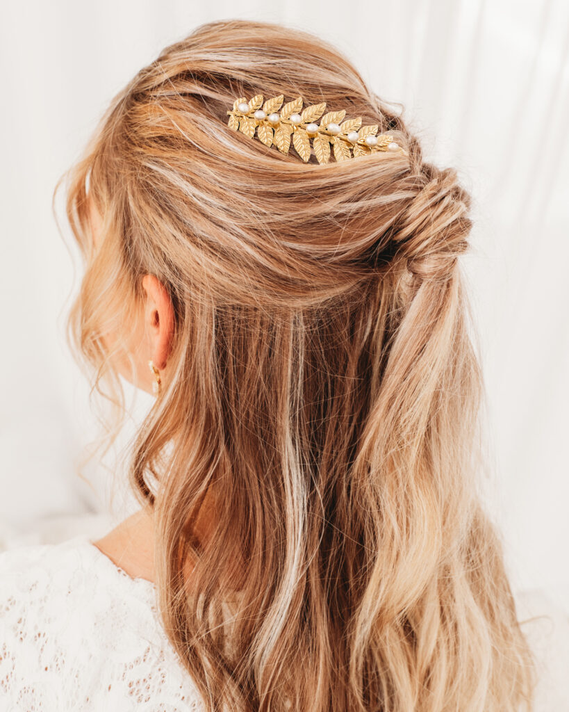 gouden haarkam bruid
