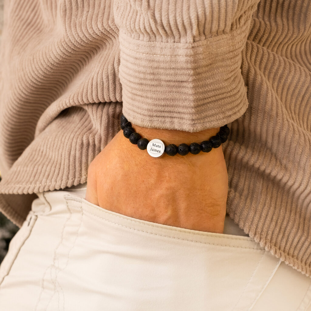 kralen armband heren zwart