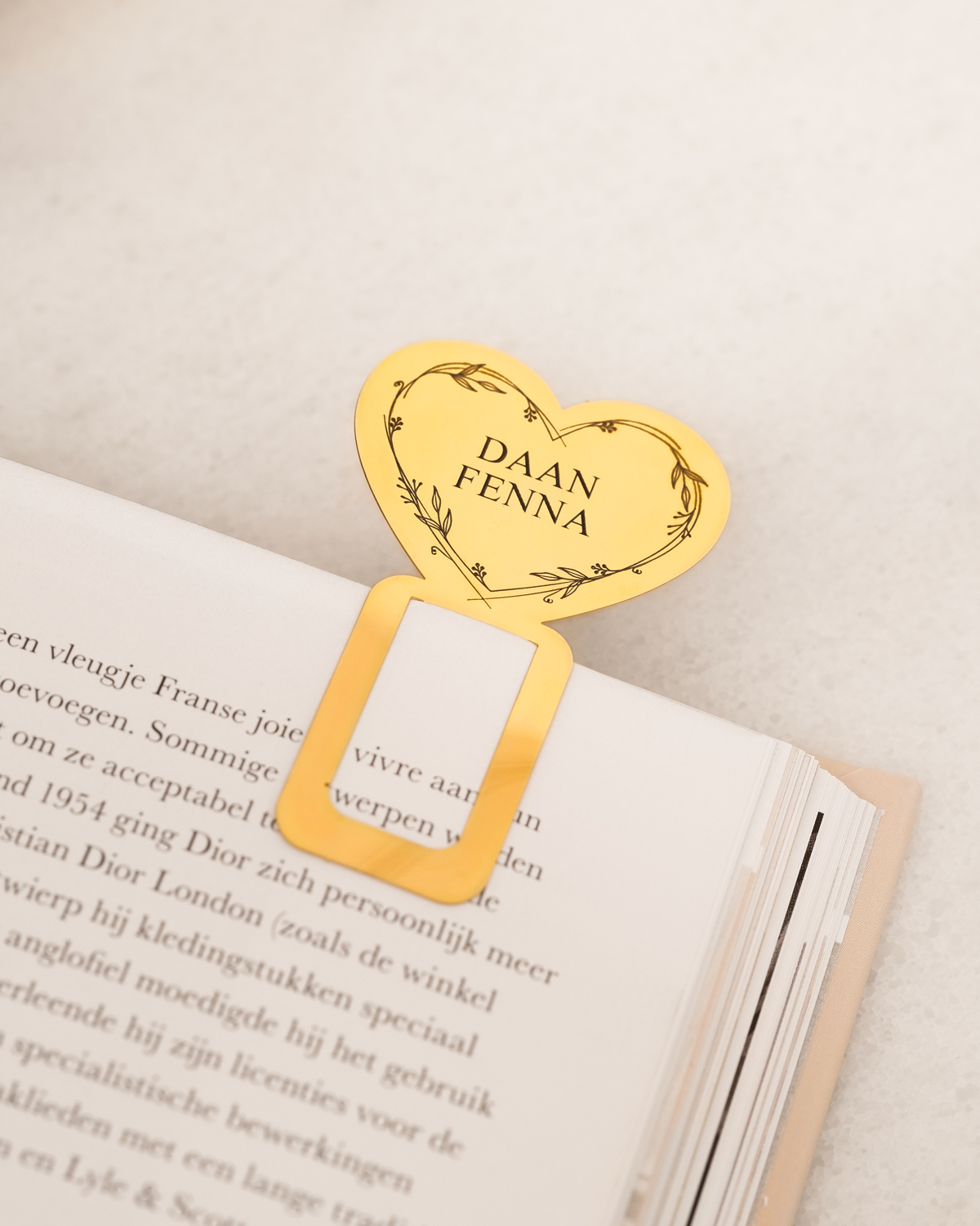 boekenlegger hartje goud