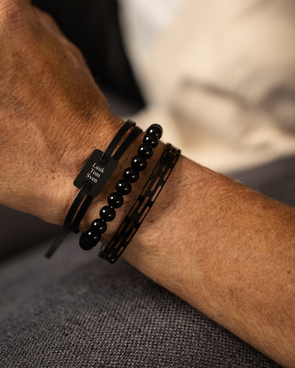 mannen armbanden zwart