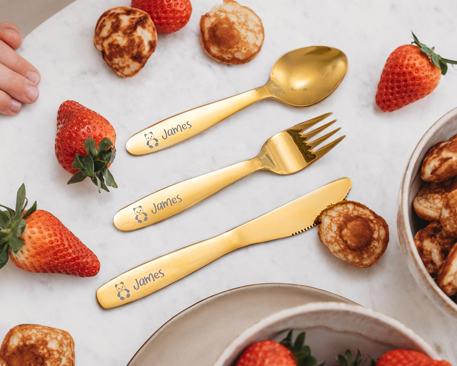 gouden kinder bestekset beertje