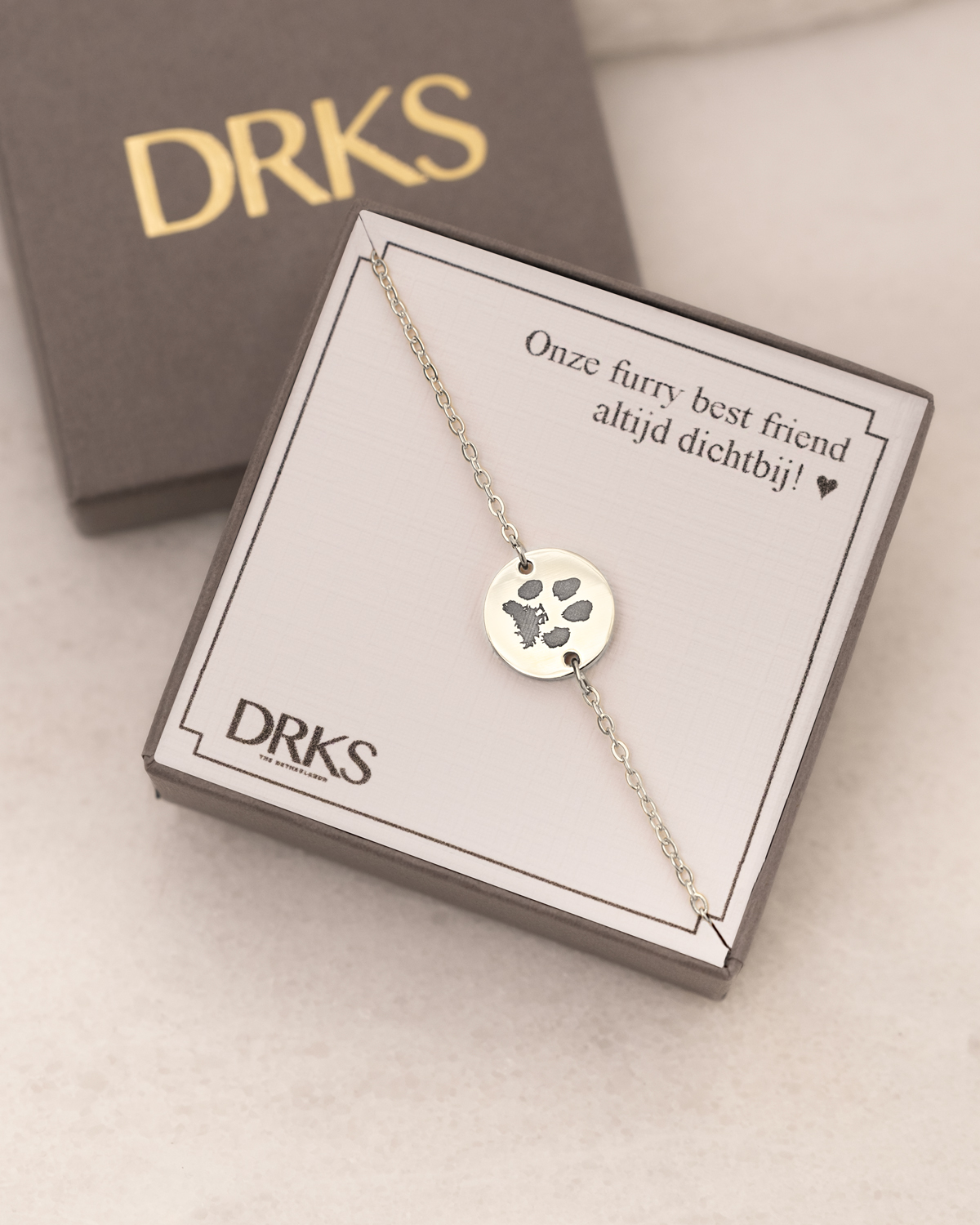 zilveren armband met hondenpoot