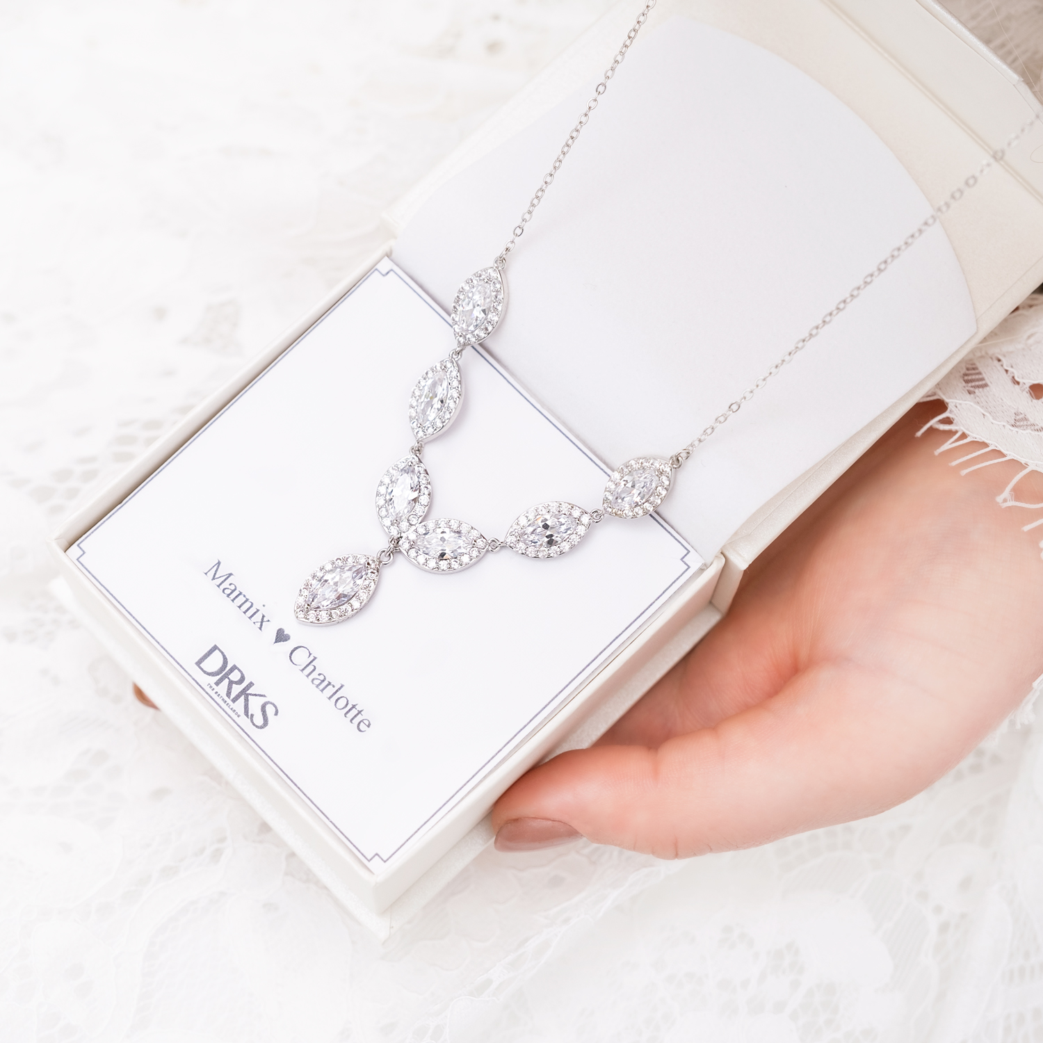 Druppel sparkle ketting