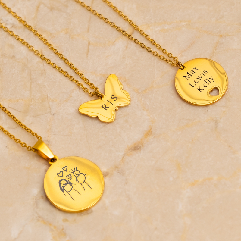 Gouden gepersonaliseerde kettingen